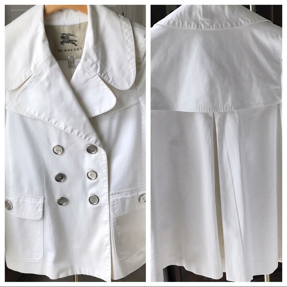 Burberry White Swing Jacket Authentic 4